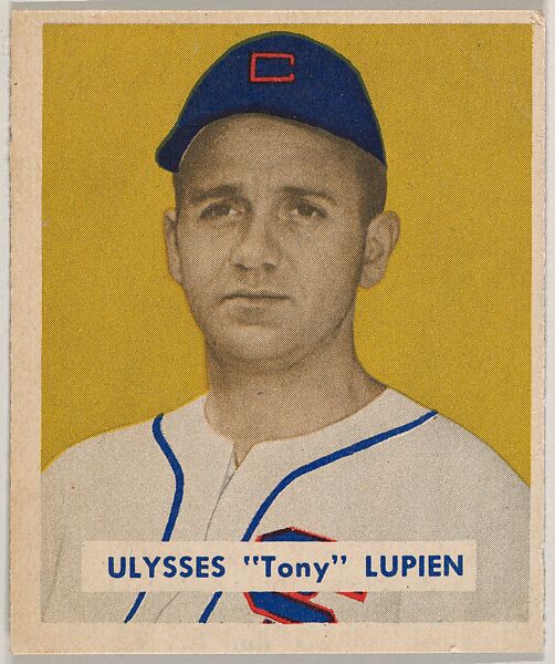 Ulysses "Tony" Lupien, part of the 1949 Bowman Baseball series (R406-2) issued by Bowman Gum Company., Bowman Gum Company, Commercial color lithograph 