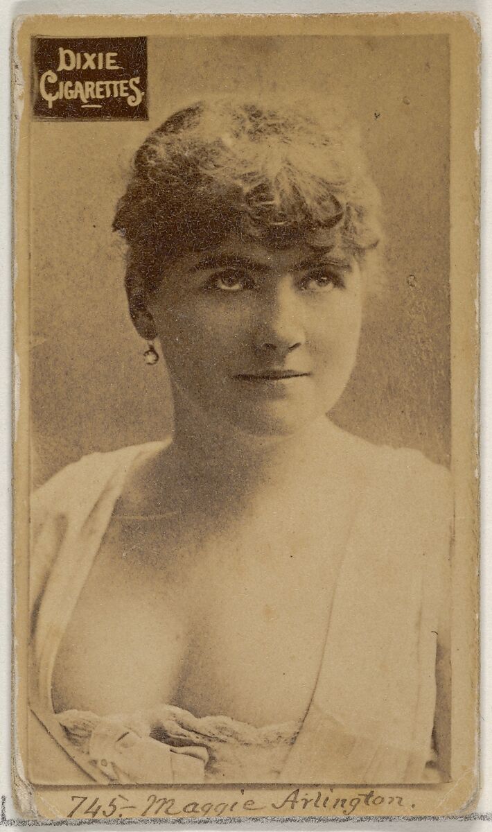 Card 745, Maggie Arlington, from the Actors and Actresses series (N45, Type 7) for Dixie Cigarettes, Issued by Allen &amp; Ginter (American, Richmond, Virginia), Albumen photograph 