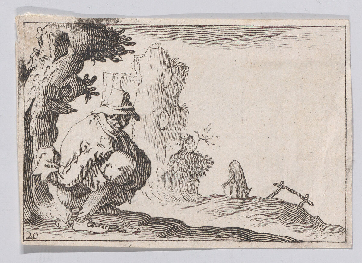 Copy of Le Paysan Accroupi (The Peasant Squatting), from Les Caprices, Anonymous, Etching 