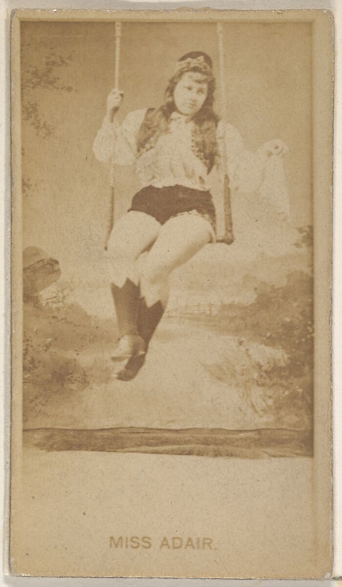 Miss Adair, from the Actors and Actresses series (N45, Type 8) for Virginia Brights Cigarettes, Issued by Allen &amp; Ginter (American, Richmond, Virginia), Albumen photograph 