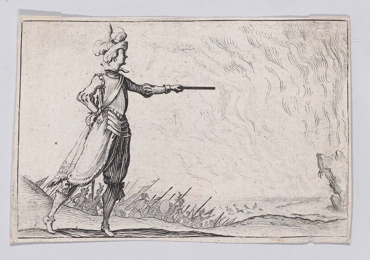 Reverse Copy of Le Commandant a Pied (The Commander on Foot), from "Les Caprices", Anonymous, Etching 