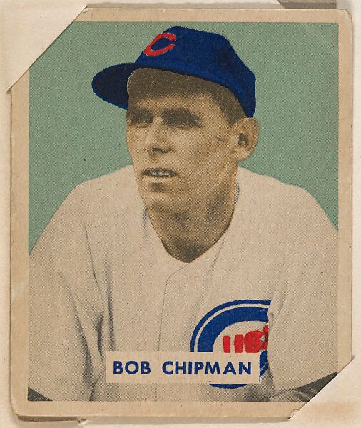 Bob Chipman, part of the 1949 Bowman Baseball series (R406-2) issued by Bowman Gum Company., Bowman Gum Company, Commercial color lithograph 