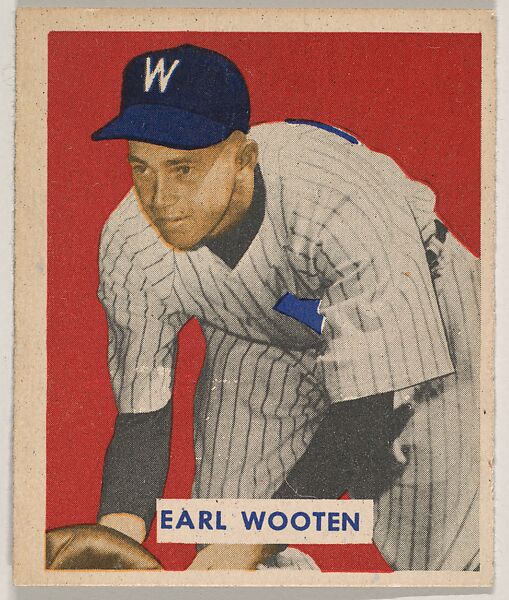 Earl Wooten, part of the 1949 Bowman Baseball series (R406-2) issued by Bowman Gum Company., Bowman Gum Company, Commercial color lithograph 