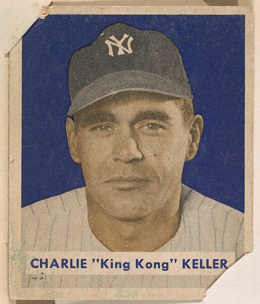 Charlie "King Kong" Keller, part of the 1949 Bowman Baseball series (R406-2) issued by Bowman Gum Company., Bowman Gum Company, Commercial color lithograph 