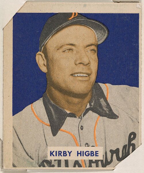 Kirby Higbe, part of the 1949 Bowman Baseball series (R406-2) issued by Bowman Gum Company., Bowman Gum Company, Commercial color lithograph 
