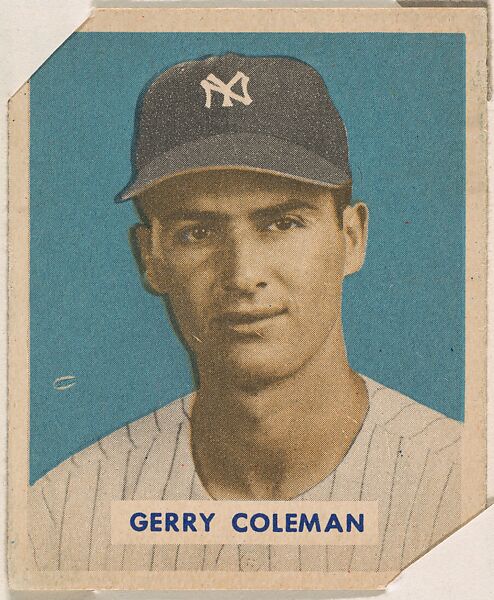 Issued by Bowman Gum Company, Jerry Coleman, 2nd Base, New York Yankees,  from the Picture Card Collectors Series (R406-4) issued by Bowman Gum