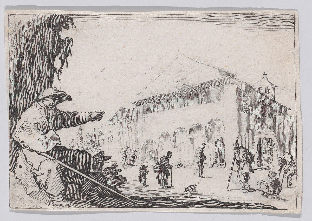 Reverse Copy of L'Hospice (The Almshouse), from "Les Caprices" Series A, The Florence Set, Anonymous, Etching 
