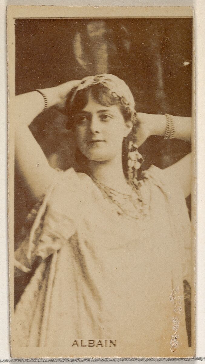 Albain, from the Actors and Actresses series (N45, Type 8) for Virginia Brights Cigarettes, Issued by Allen &amp; Ginter (American, Richmond, Virginia), Albumen photograph 