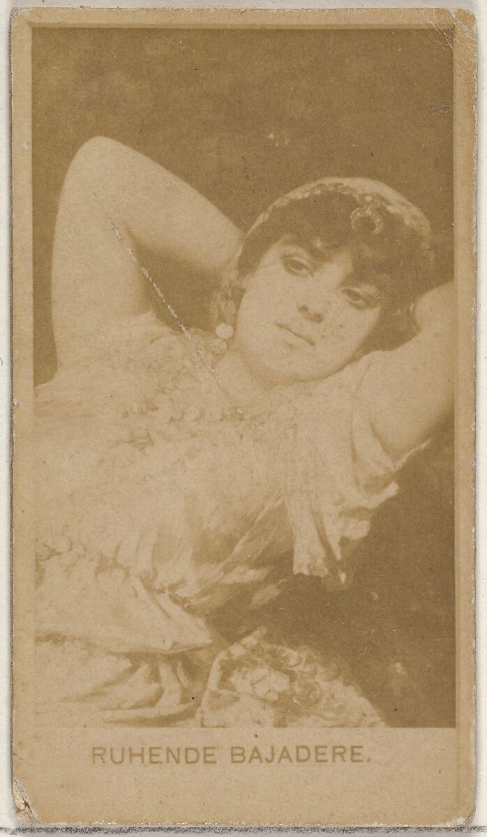 Ruhende Bajadere, from the Actors and Actresses series (N45, Type 8) for Virginia Brights Cigarettes, Issued by Allen &amp; Ginter (American, Richmond, Virginia), Albumen photograph 