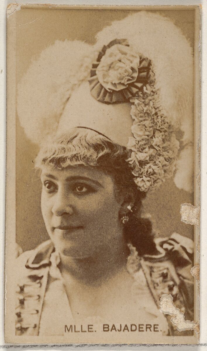 Mlle. Bajadere, from the Actors and Actresses series (N45, Type 8) for Virginia Brights Cigarettes, Issued by Allen &amp; Ginter (American, Richmond, Virginia), Albumen photograph 