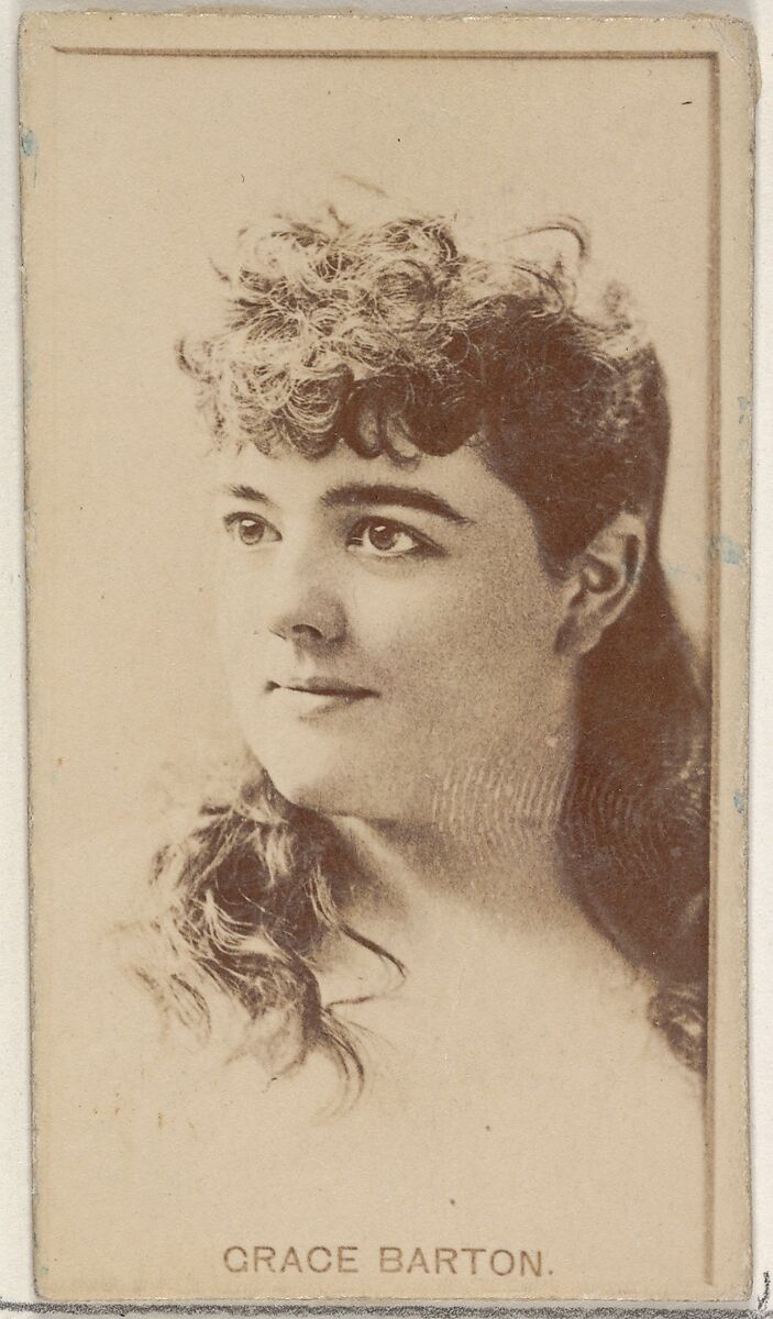Grace Barton, from the Actors and Actresses series (N45, Type 8) for Virginia Brights Cigarettes, Issued by Allen &amp; Ginter (American, Richmond, Virginia), Albumen photograph 