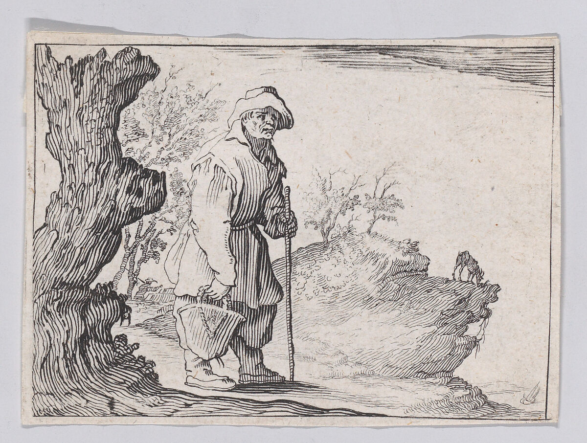 Reverse Copy of Le Paysan Portant son Sac (The Peasant Carrying his Sack), from "Les Caprices" Series A, The Florence Set, Anonymous, Etching 