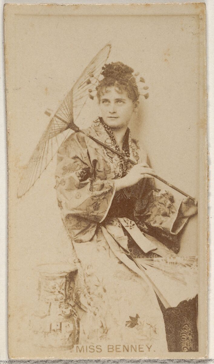 Miss Benney, from the Actors and Actresses series (N45, Type 8) for Virginia Brights Cigarettes, Issued by Allen &amp; Ginter (American, Richmond, Virginia), Albumen photograph 