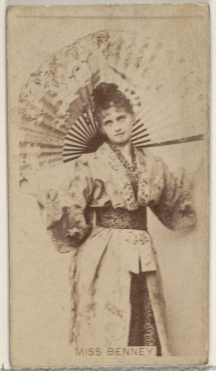 Miss Benney, from the Actors and Actresses series (N45, Type 8) for Virginia Brights Cigarettes, Issued by Allen &amp; Ginter (American, Richmond, Virginia), Albumen photograph 