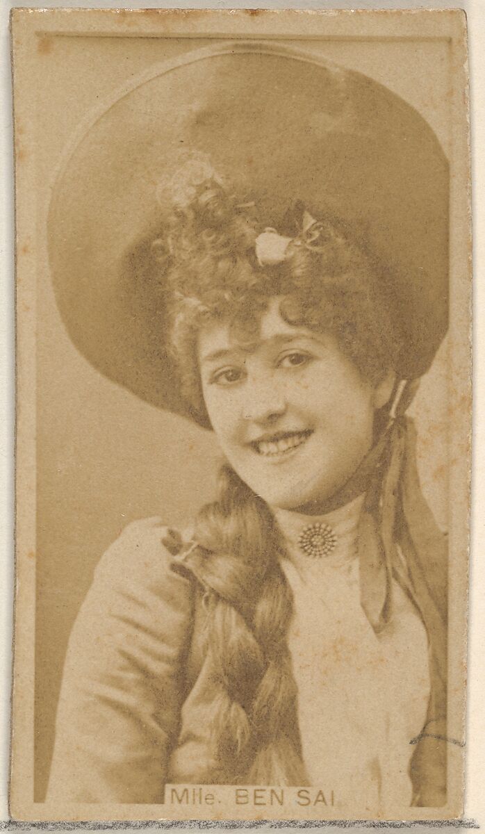 Mlle. Ben Sai, from the Actors and Actresses series (N45, Type 8) for Virginia Brights Cigarettes, Issued by Allen &amp; Ginter (American, Richmond, Virginia), Albumen photograph 