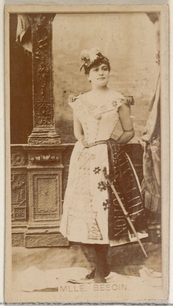 Mlle. Besoin, from the Actors and Actresses series (N45, Type 8) for Virginia Brights Cigarettes, Issued by Allen &amp; Ginter (American, Richmond, Virginia), Albumen photograph 