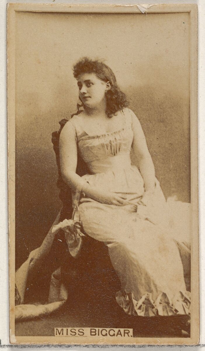 Miss Laura Biggar, from the Actors and Actresses series (N45, Type 8) for Virginia Brights Cigarettes, Issued by Allen &amp; Ginter (American, Richmond, Virginia), Albumen photograph 