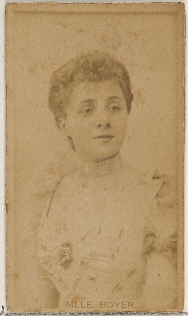 Mlle. Boyer, from the Actors and Actresses series (N45, Type 8) for Virginia Brights Cigarettes, Issued by Allen &amp; Ginter (American, Richmond, Virginia), Albumen photograph 