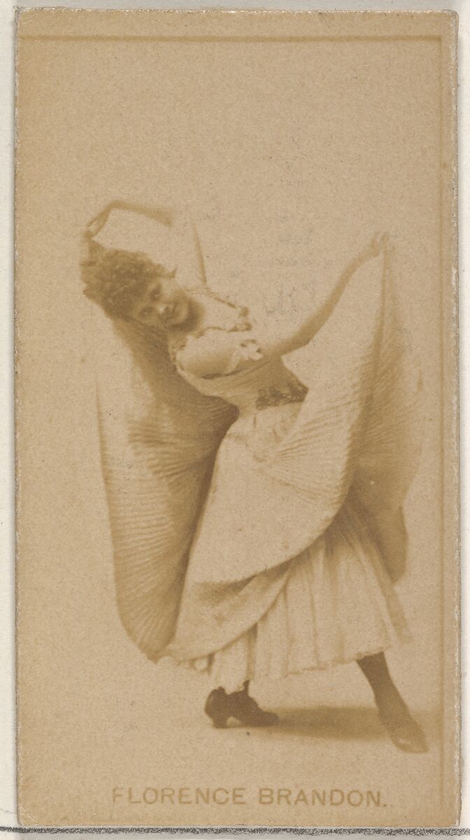 Florence Brandon, from the Actors and Actresses series (N45, Type 8) for Virginia Brights Cigarettes, Issued by Allen &amp; Ginter (American, Richmond, Virginia), Albumen photograph 