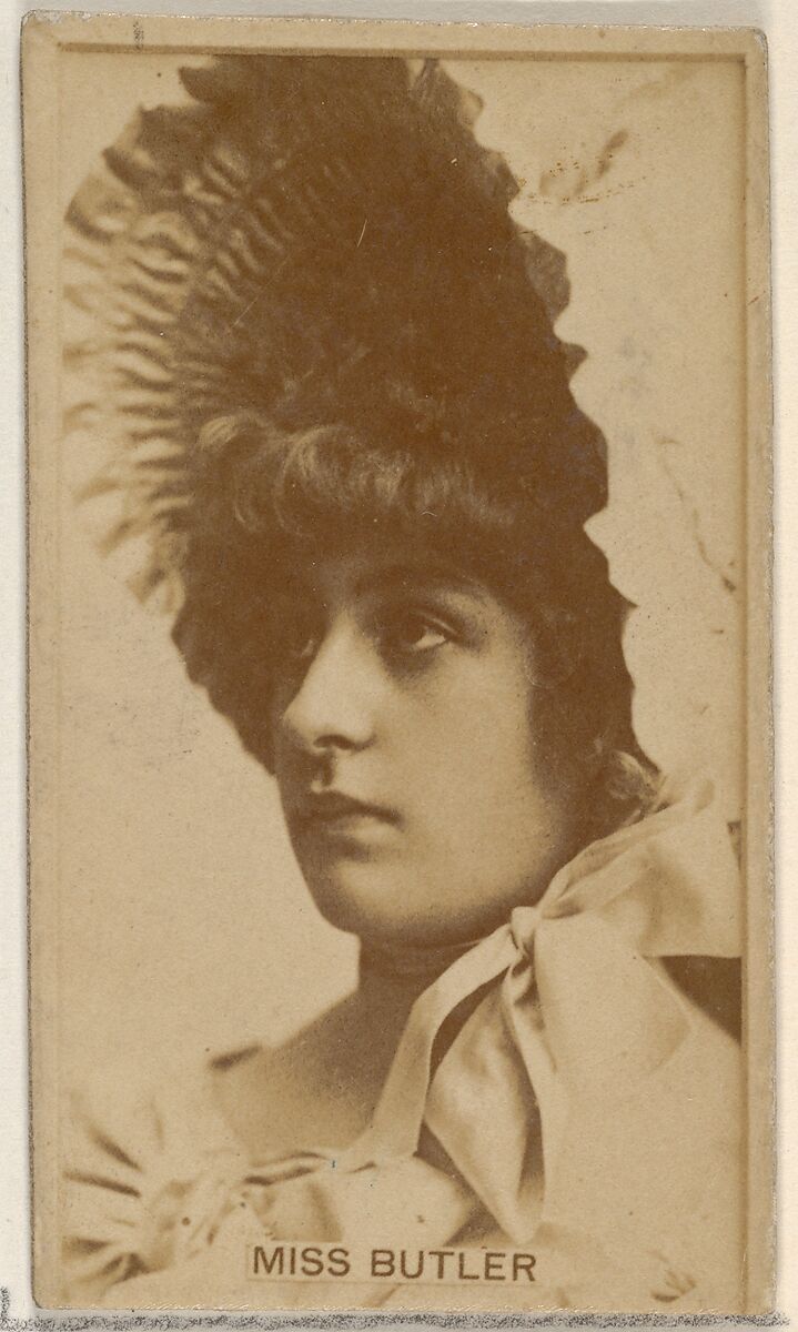 Miss Butler, from the Actors and Actresses series (N45, Type 8) for Virginia Brights Cigarettes, Issued by Allen &amp; Ginter (American, Richmond, Virginia), Albumen photograph 