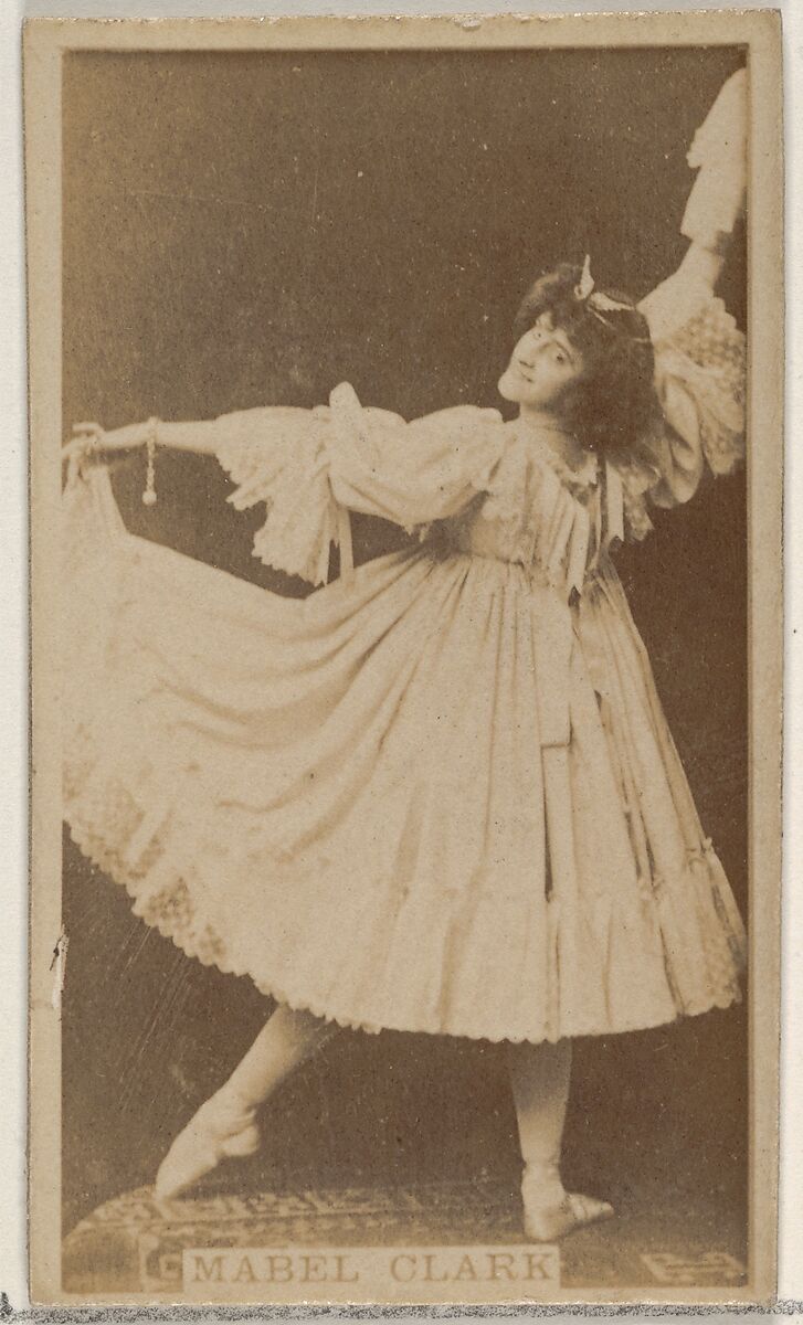 Mabel Clark, from the Actors and Actresses series (N45, Type 8) for Virginia Brights Cigarettes, Issued by Allen &amp; Ginter (American, Richmond, Virginia), Albumen photograph 