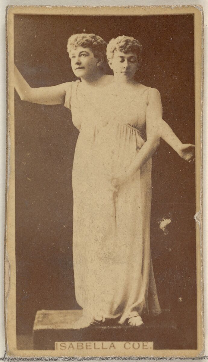 Isabella Coe, from the Actors and Actresses series (N45, Type 8) for Virginia Brights Cigarettes, Issued by Allen &amp; Ginter (American, Richmond, Virginia), Albumen photograph 