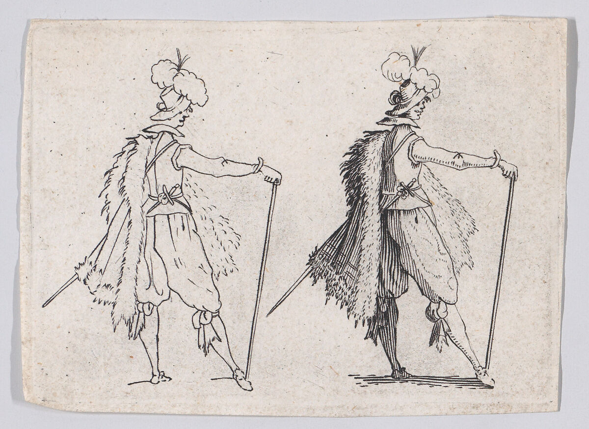Copy of Le Gentilhomme a la Grande Canne (The Gentleman with the Large Cane), from "Les Caprices", Anonymous, Etching 