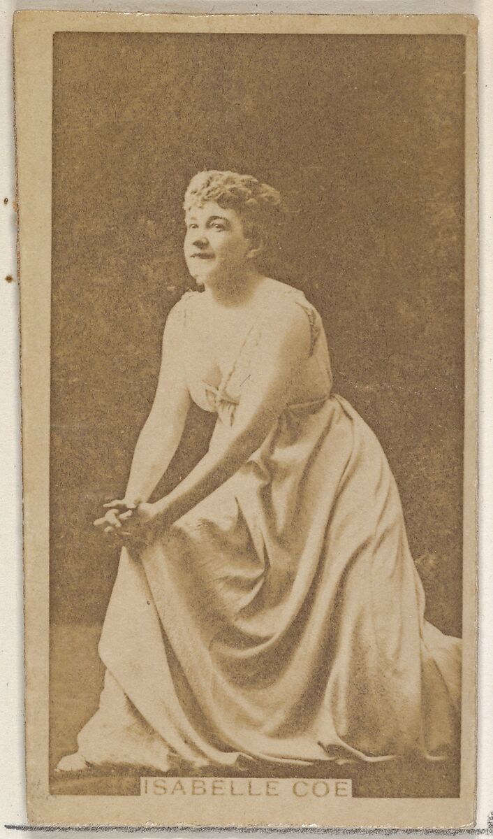 Isabelle Coe, from the Actors and Actresses series (N45, Type 8) for Virginia Brights Cigarettes, Issued by Allen &amp; Ginter (American, Richmond, Virginia), Albumen photograph 