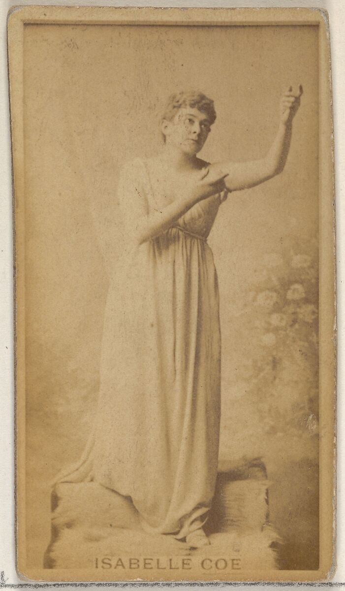 Isabelle Coe, from the Actors and Actresses series (N45, Type 8) for Virginia Brights Cigarettes, Issued by Allen &amp; Ginter (American, Richmond, Virginia), Albumen photograph 