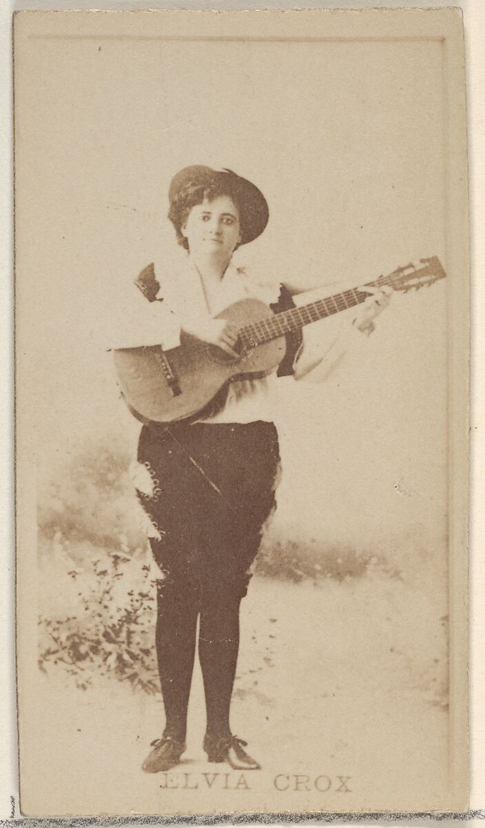 Elvia Crox, from the Actors and Actresses series (N45, Type 8) for Virginia Brights Cigarettes, Issued by Allen &amp; Ginter (American, Richmond, Virginia), Albumen photograph 