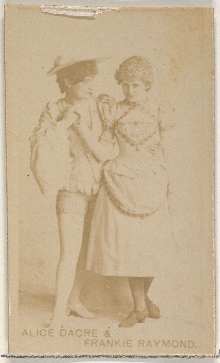 Alice Dacre and Frankie Raymond, from the Actors and Actresses series (N45, Type 8) for Virginia Brights Cigarettes, Issued by Allen &amp; Ginter (American, Richmond, Virginia), Albumen photograph 