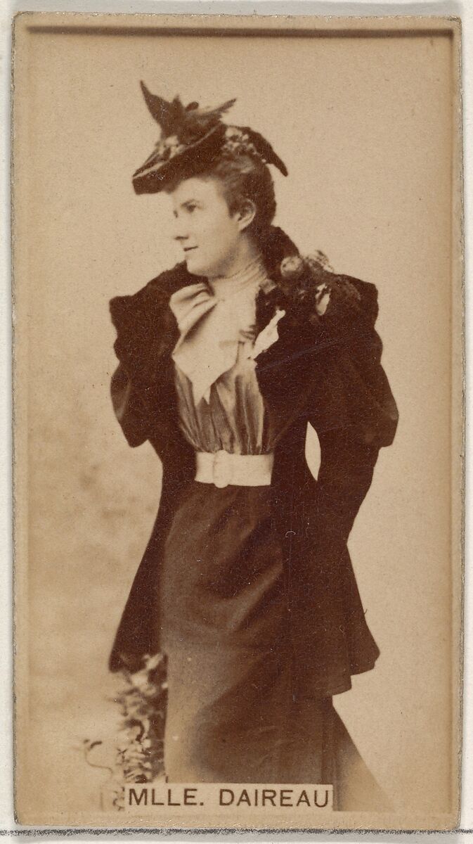 Mlle. Daireaux, from the Actors and Actresses series (N45, Type 8) for Virginia Brights Cigarettes, Issued by Allen &amp; Ginter (American, Richmond, Virginia), Albumen photograph 