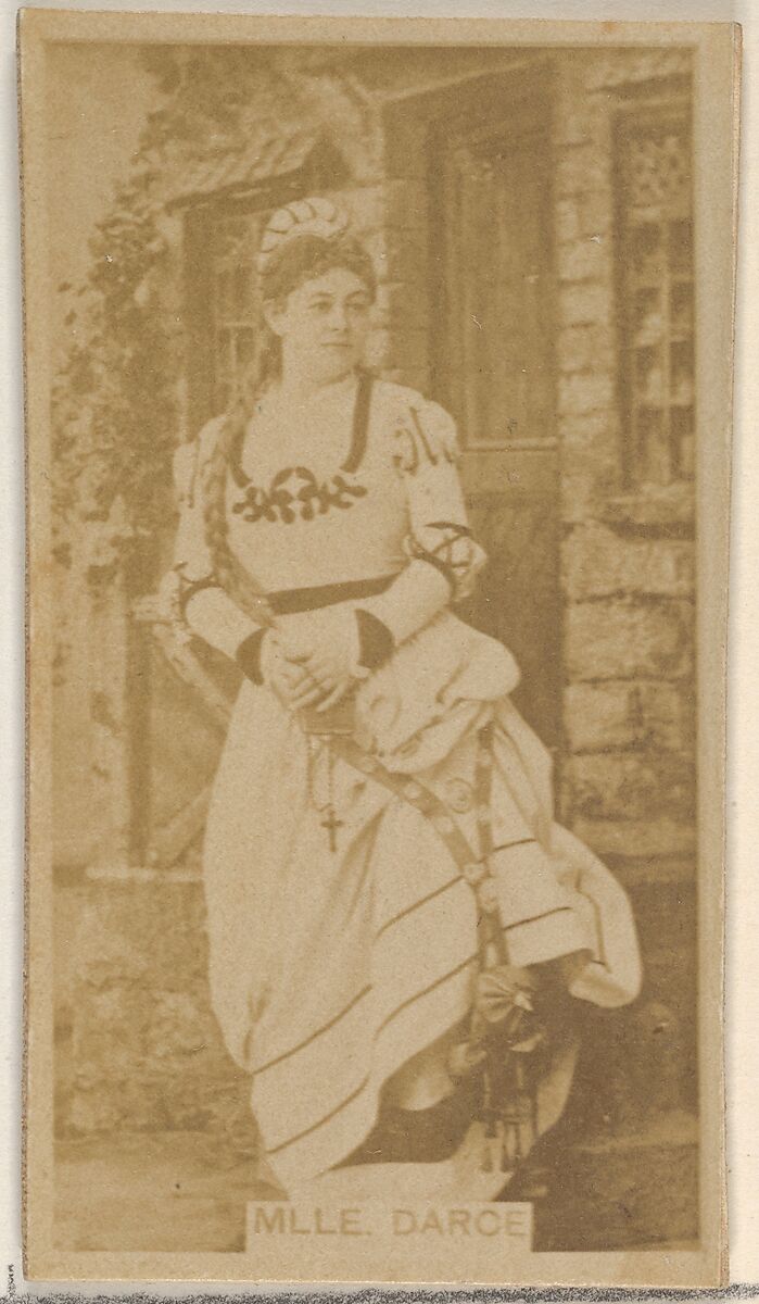 Mlle. Darce, from the Actors and Actresses series (N45, Type 8) for Virginia Brights Cigarettes, Issued by Allen &amp; Ginter (American, Richmond, Virginia), Albumen photograph 