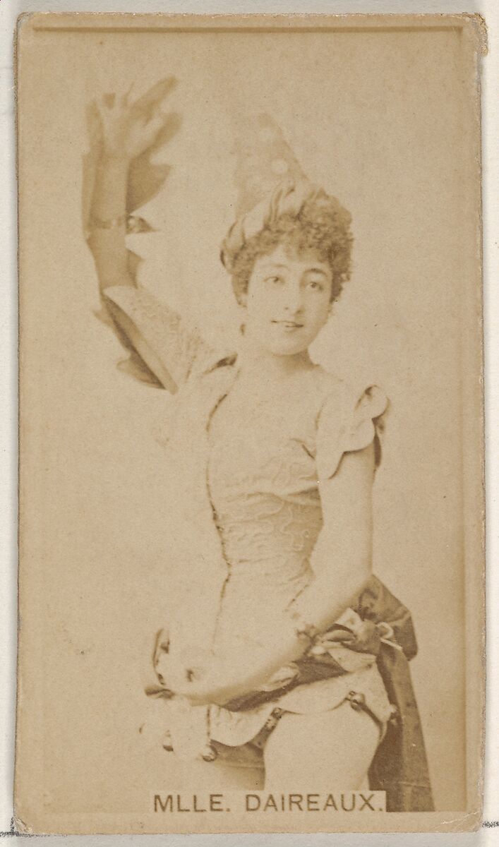 Mlle. Daireaux, from the Actors and Actresses series (N45, Type 8) for Virginia Brights Cigarettes, Issued by Allen &amp; Ginter (American, Richmond, Virginia), Albumen photograph 