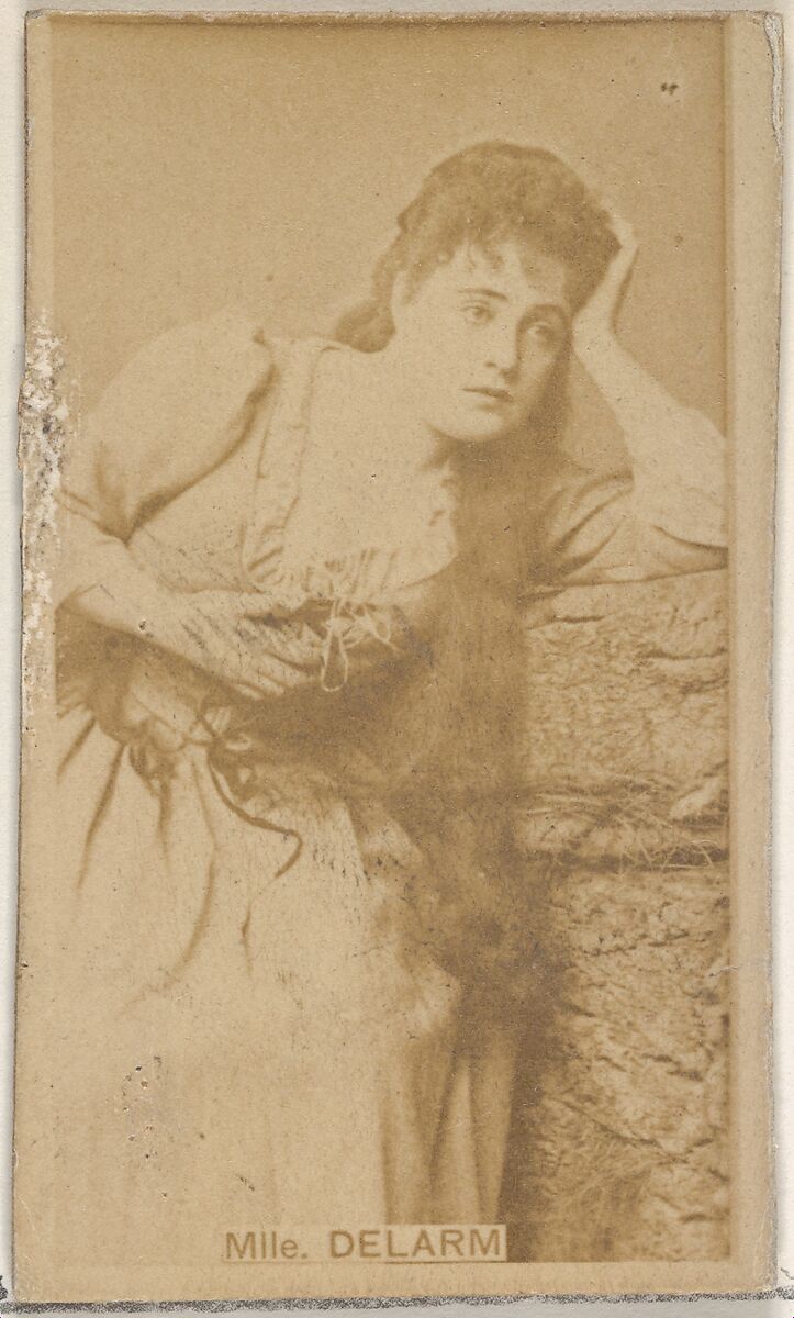 Mlle. Delarme, from the Actors and Actresses series (N45, Type 8) for Virginia Brights Cigarettes, Issued by Allen &amp; Ginter (American, Richmond, Virginia), Albumen photograph 
