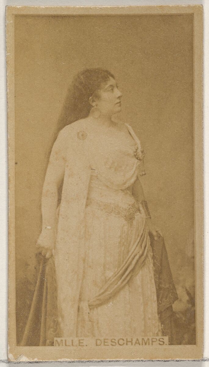 Mlle. Deschamps, from the Actors and Actresses series (N45, Type 8) for Virginia Brights Cigarettes, Issued by Allen &amp; Ginter (American, Richmond, Virginia), Albumen photograph 