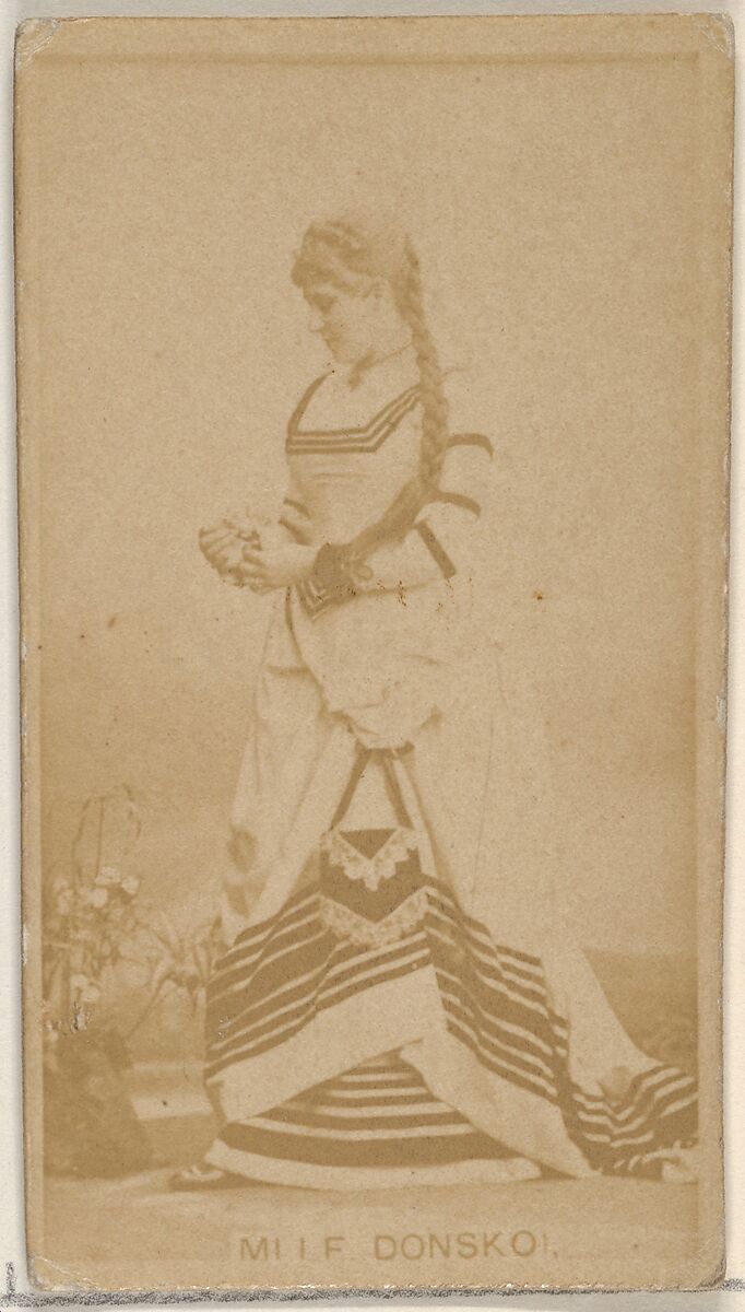 Mlle. Donsko, from the Actors and Actresses series (N45, Type 8) for Virginia Brights Cigarettes, Issued by Allen &amp; Ginter (American, Richmond, Virginia), Albumen photograph 