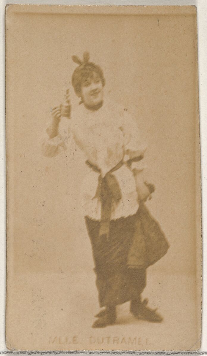 Mlle. Dutramel, from the Actors and Actresses series (N45, Type 8) for Virginia Brights Cigarettes, Issued by Allen &amp; Ginter (American, Richmond, Virginia), Albumen photograph 