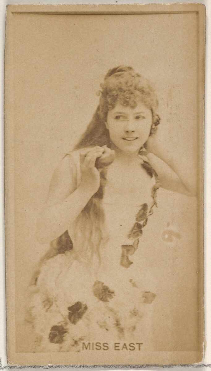 Miss East, from the Actors and Actresses series (N45, Type 8) for Virginia Brights Cigarettes, Issued by Allen &amp; Ginter (American, Richmond, Virginia), Albumen photograph 