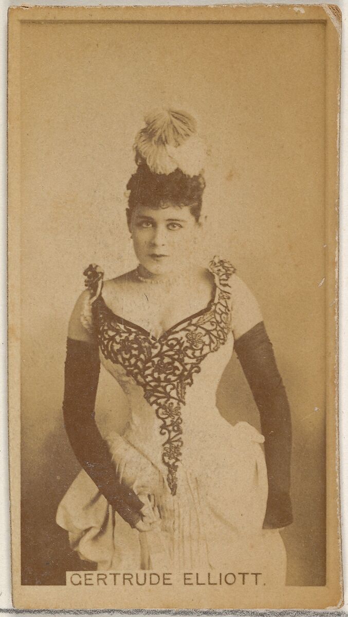 Gertrude Elliott, from the Actors and Actresses series (N45, Type 8) for Virginia Brights Cigarettes, Issued by Allen &amp; Ginter (American, Richmond, Virginia), Albumen photograph 