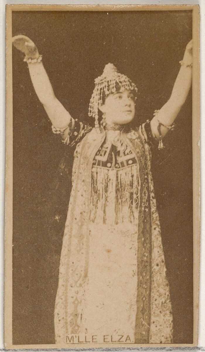M'lle Elza, from the Actors and Actresses series (N45, Type 8) for Virginia Brights Cigarettes, Issued by Allen &amp; Ginter (American, Richmond, Virginia), Albumen photograph 