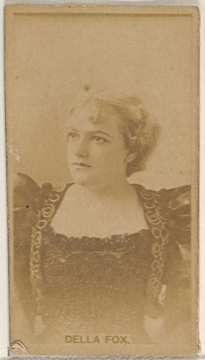 Della Fox, from the Actors and Actresses series (N45, Type 8) for Virginia Brights Cigarettes, Issued by Allen &amp; Ginter (American, Richmond, Virginia), Albumen photograph 