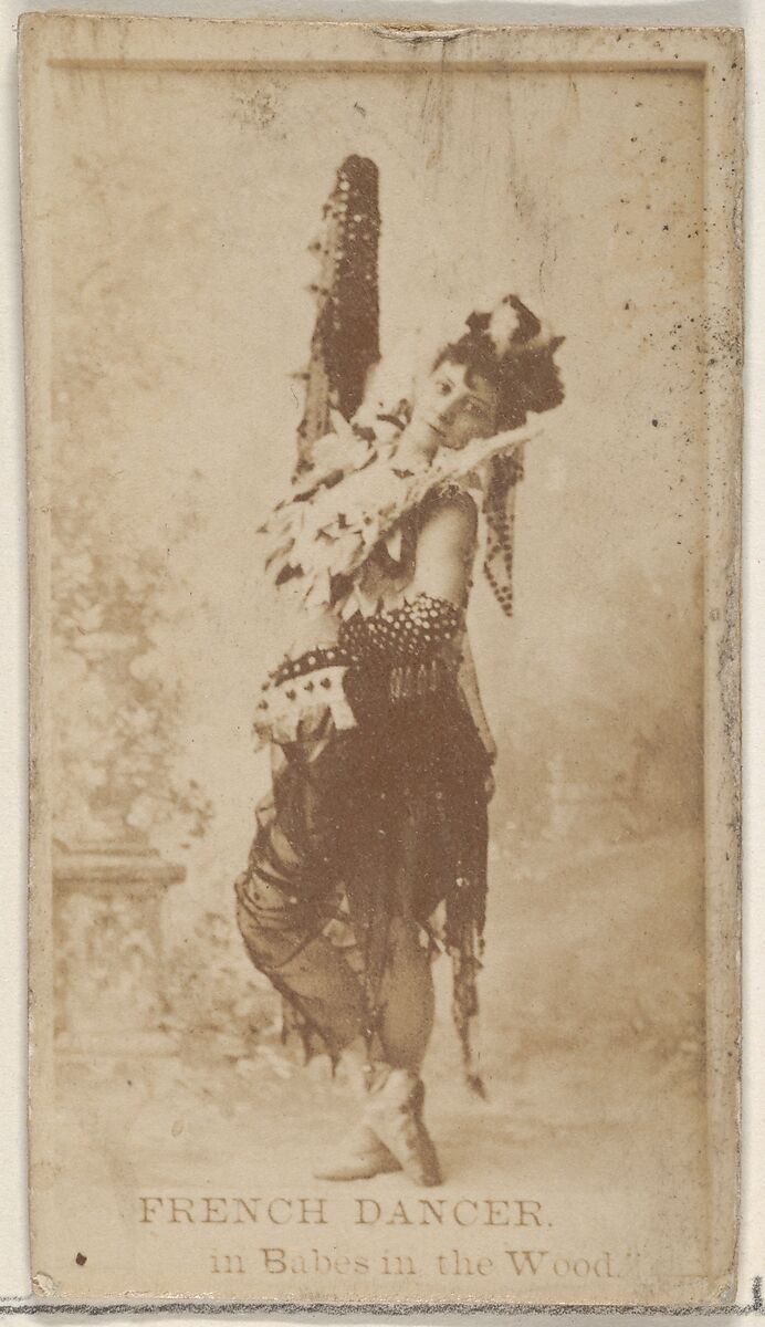 French Dancer in Babes in the Wood, from the Actors and Actresses series (N45, Type 8) for Virginia Brights Cigarettes, Issued by Allen &amp; Ginter (American, Richmond, Virginia), Albumen photograph 