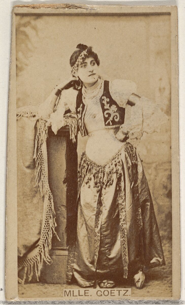 Mlle. Goetz, from the Actors and Actresses series (N45, Type 8) for Virginia Brights Cigarettes, Issued by Allen &amp; Ginter (American, Richmond, Virginia), Albumen photograph 