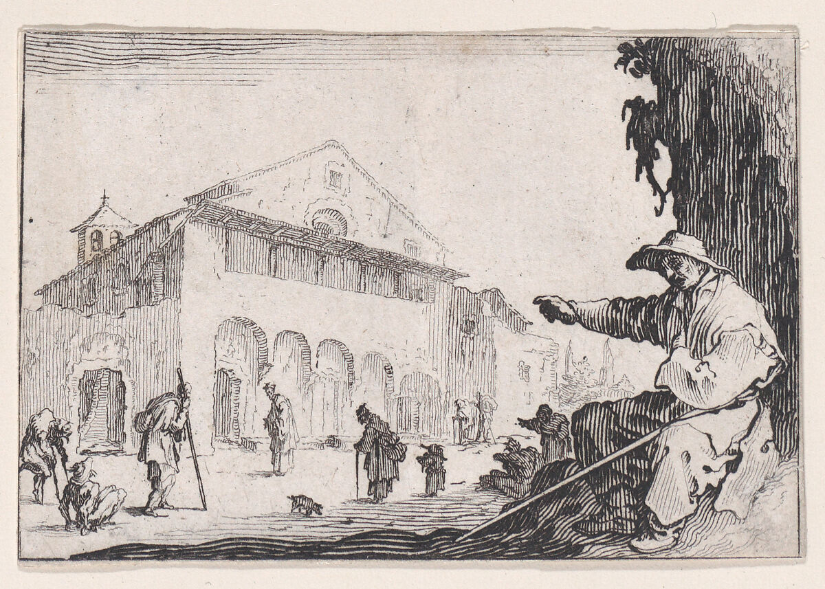 L'Hospice (The Almshouse), from Les Caprices Series A, The Florence Set, Jacques Callot (French, Nancy 1592–1635 Nancy), Etching 
