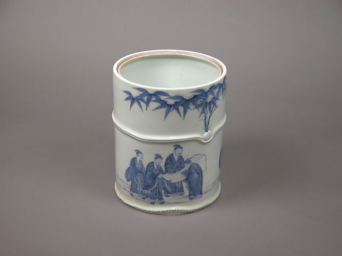 Water Jar for the Tea Ceremony with Seven Sages of the Bamboo Grove Design
