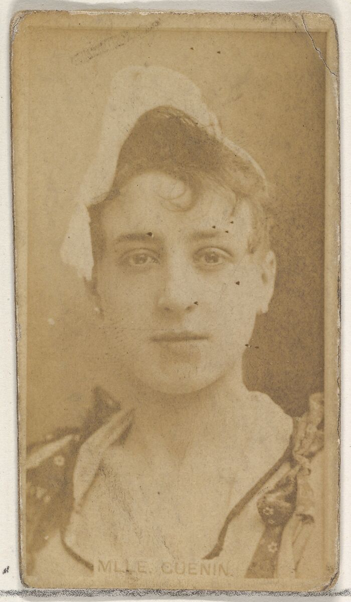 Mlle. Guenin, from the Actors and Actresses series (N45, Type 8) for Virginia Brights Cigarettes, Issued by Allen &amp; Ginter (American, Richmond, Virginia), Albumen photograph 