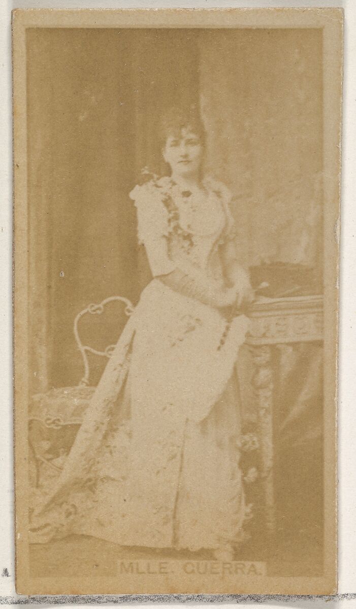 Mlle. Guerra, from the Actors and Actresses series (N45, Type 8) for Virginia Brights Cigarettes, Issued by Allen &amp; Ginter (American, Richmond, Virginia), Albumen photograph 