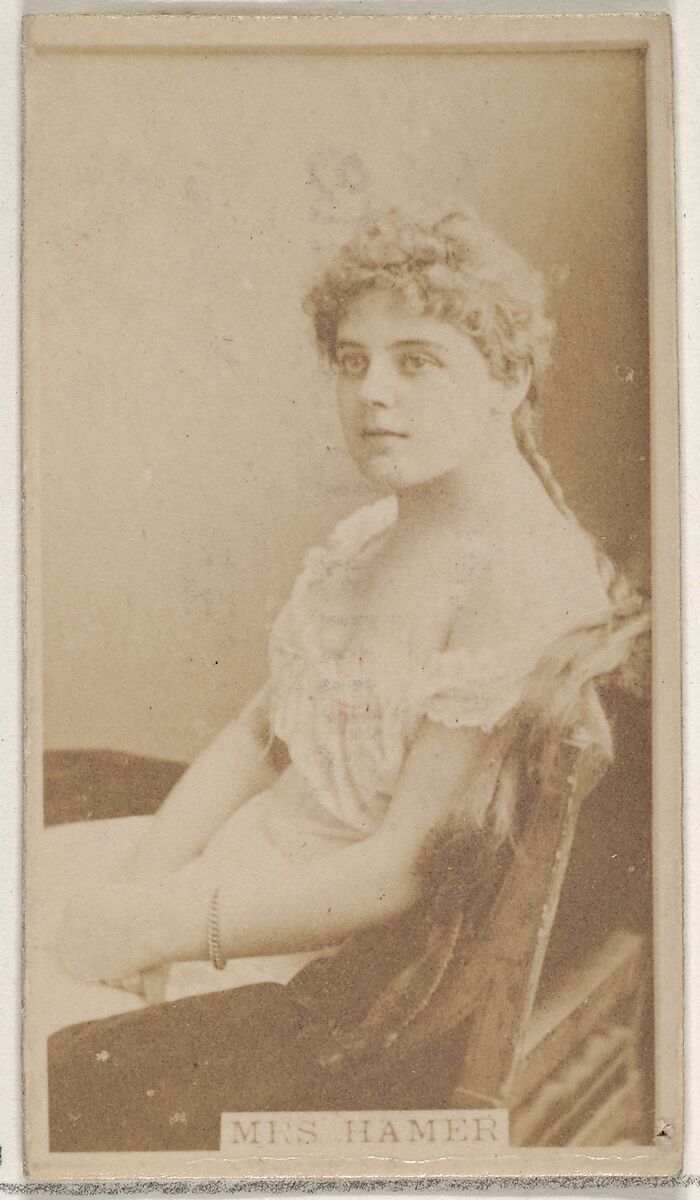 Mrs. Hamer, from the Actors and Actresses series (N45, Type 8) for Virginia Brights Cigarettes, Issued by Allen &amp; Ginter (American, Richmond, Virginia), Albumen photograph 