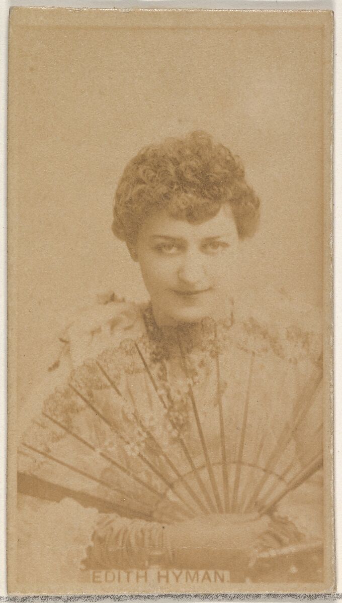 Edith Hyman, from the Actors and Actresses series (N45, Type 8) for Virginia Brights Cigarettes, Issued by Allen &amp; Ginter (American, Richmond, Virginia), Albumen photograph 